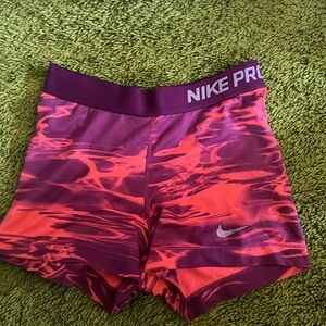 Nike pros, bright pink and purple marble color,great condition